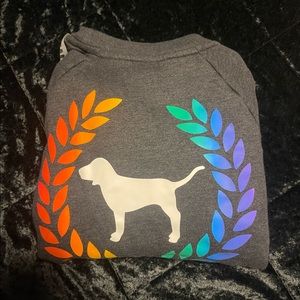 Pink sweatshirt with rainbow print on the back of it ❤️